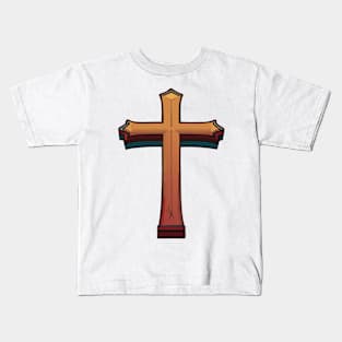 Wooden cross Kids T-Shirt